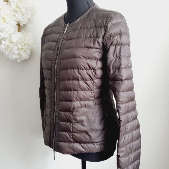 MooRER Verona Women's Puffer Jacket  Dark Brown Size Small  Made in Italy EUC - Picture 6 of 16